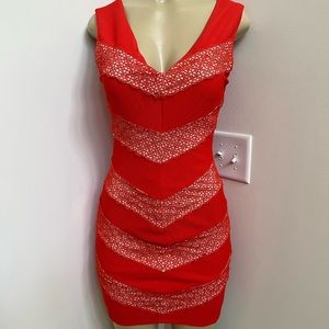 Nikibiki orange/ nude bodycon dress